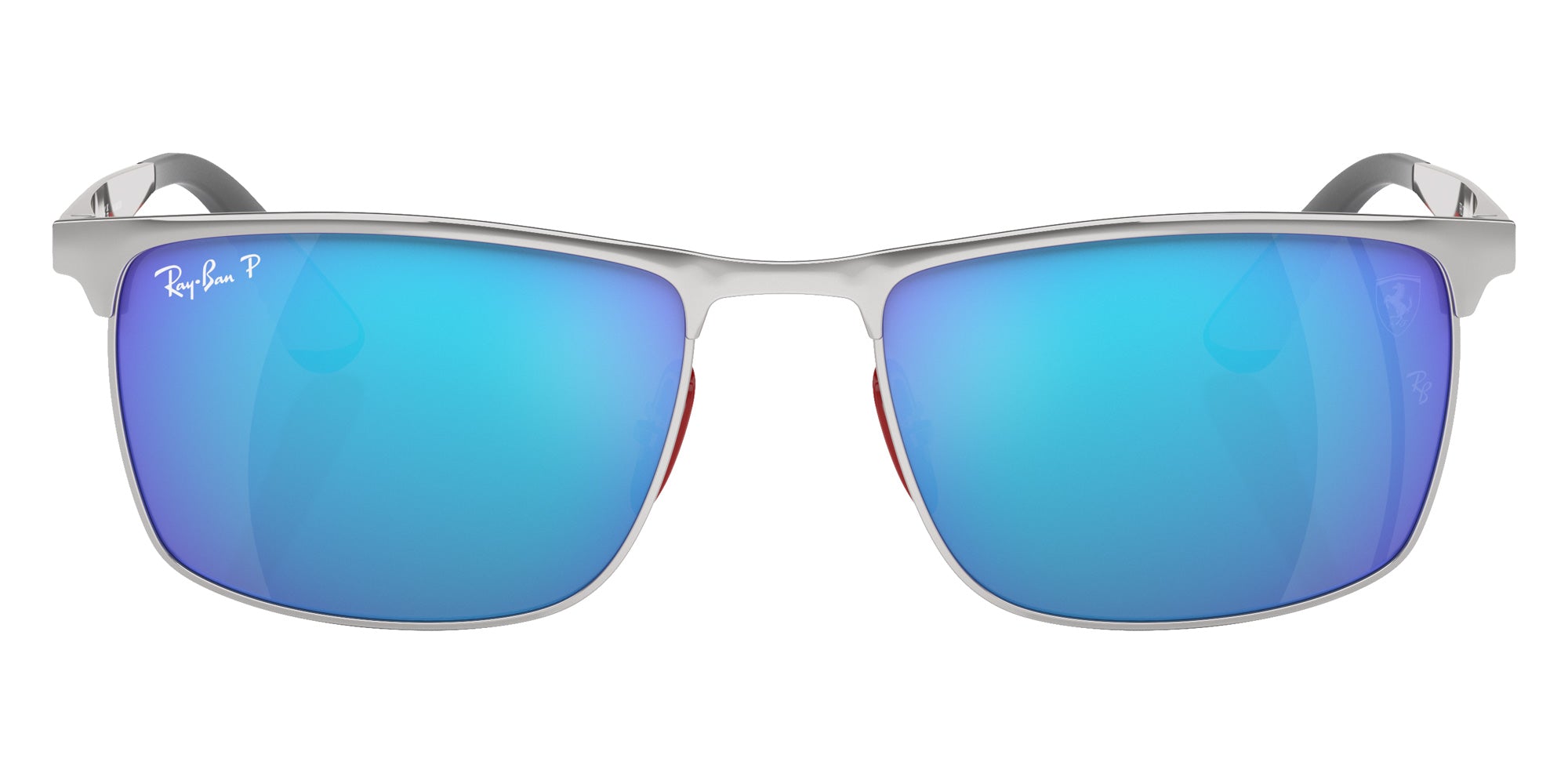 Ray-Ban RB3726M Scuderia Ferrari F007A1 57 - Silver / Blue Mirrored Polarized #id:rb3726mf007a1_s:100100