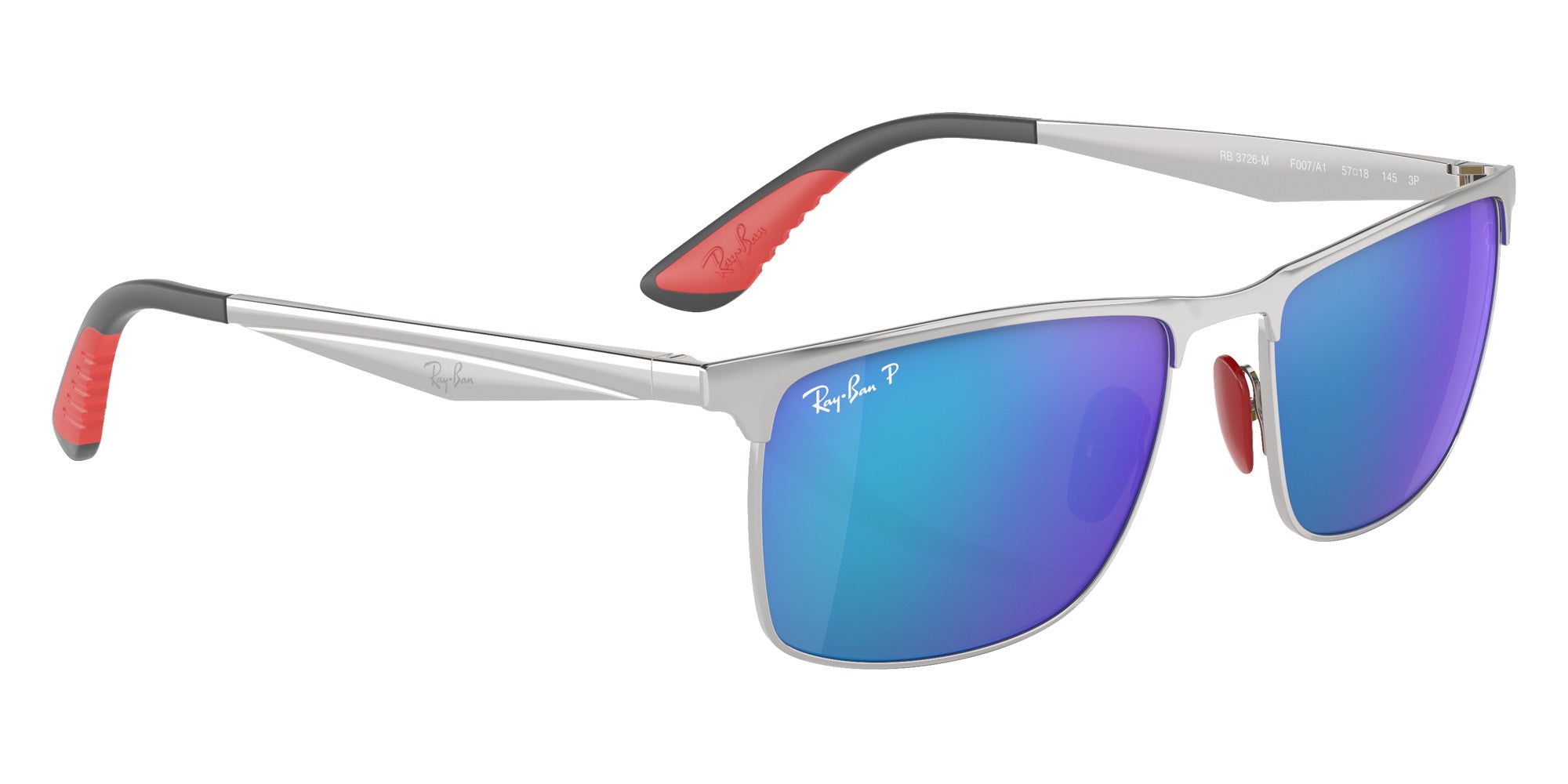 Ray-Ban RB3726M Scuderia Ferrari Rectangle Sunglasses | EyeOns.com
