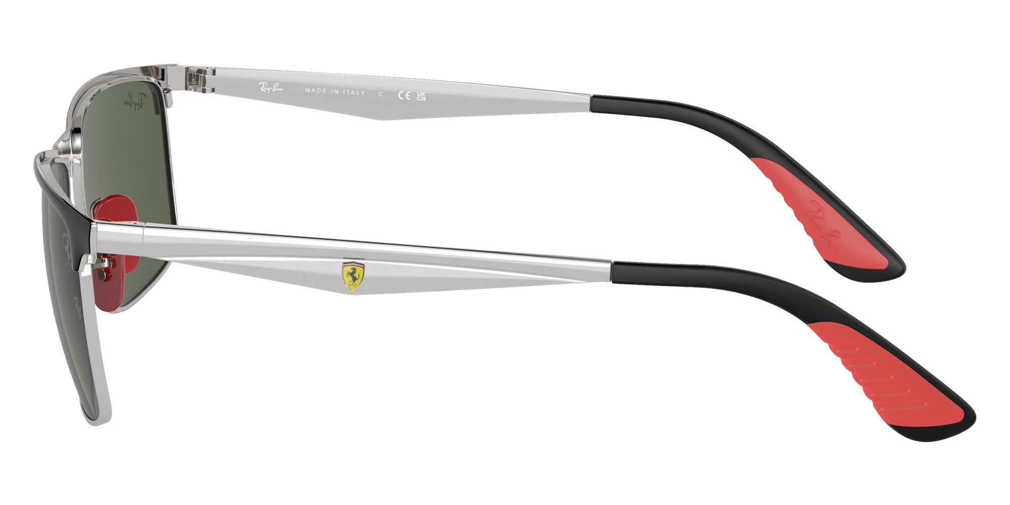 Ray-Ban RB3726M Scuderia Ferrari F06071 57 - Black on Silver / Dark Green #id:rb3726mf06071_s:102110