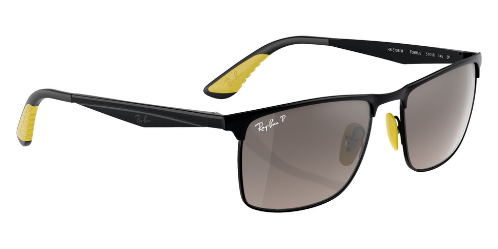 Ray-Ban RB3726M Scuderia Ferrari F0885J 57 - Black on Black / Gray Mirrored Polarized #id:rb3726mf0885j_s:104120