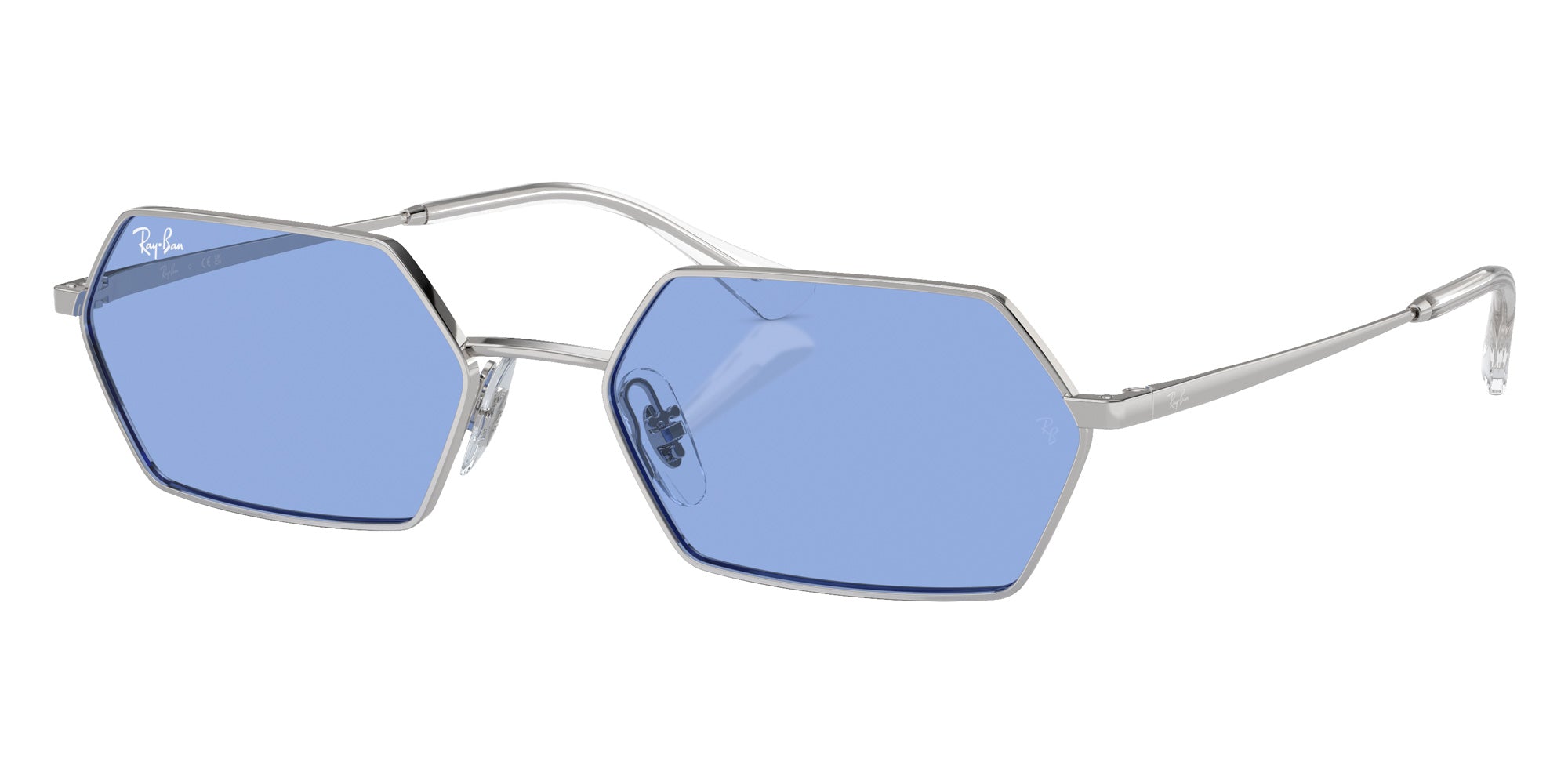 Ray-Ban RB3728 Yevi 003/80 55 - Silver / Blue #id:rb372800380_s:100105