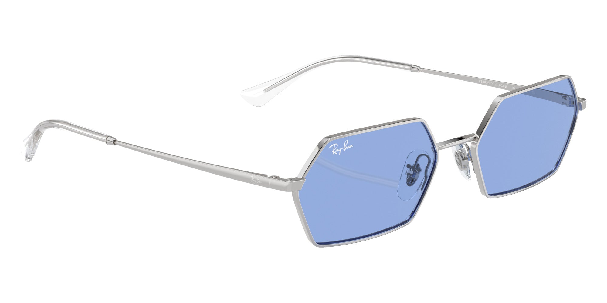 Ray-Ban RB3728 Yevi 003/80 55 - Silver / Blue #id:rb372800380_s:100120