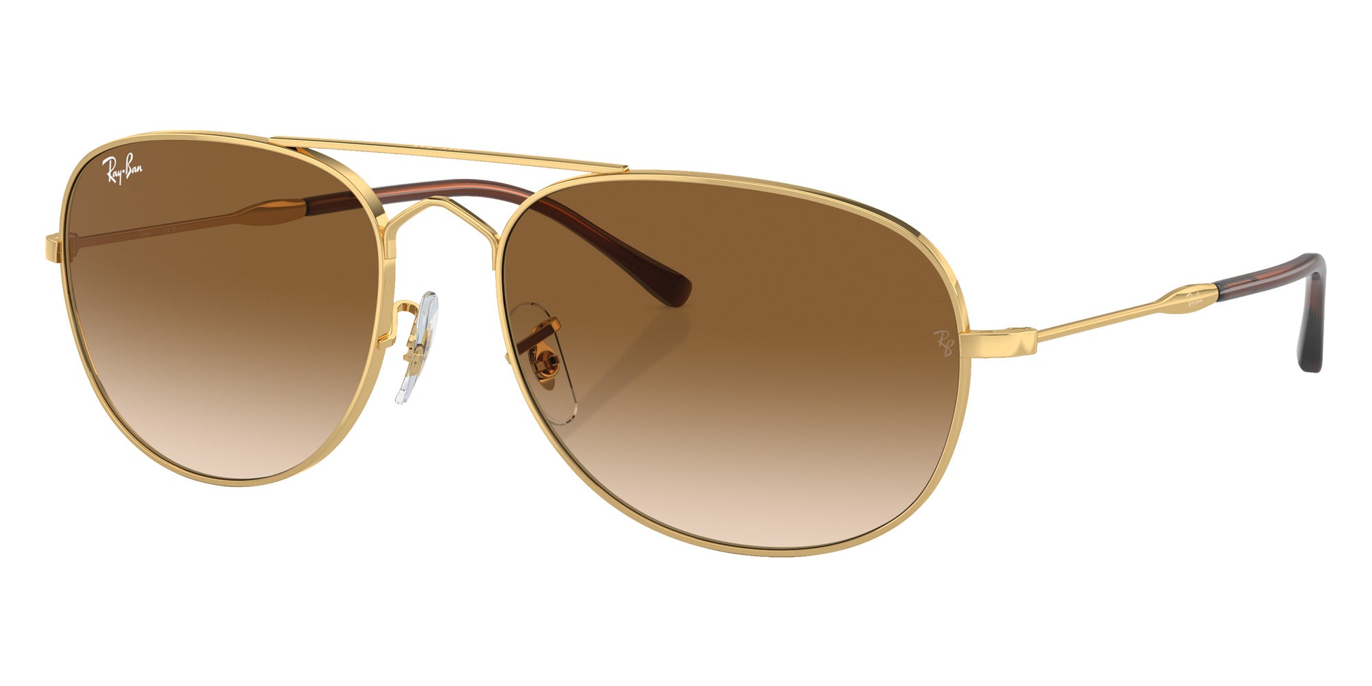 Ray-Ban RB3735 Bain Bridge 001/51 57 - Arista Gold / Clear and Brown #id:rb373500151_s:100105