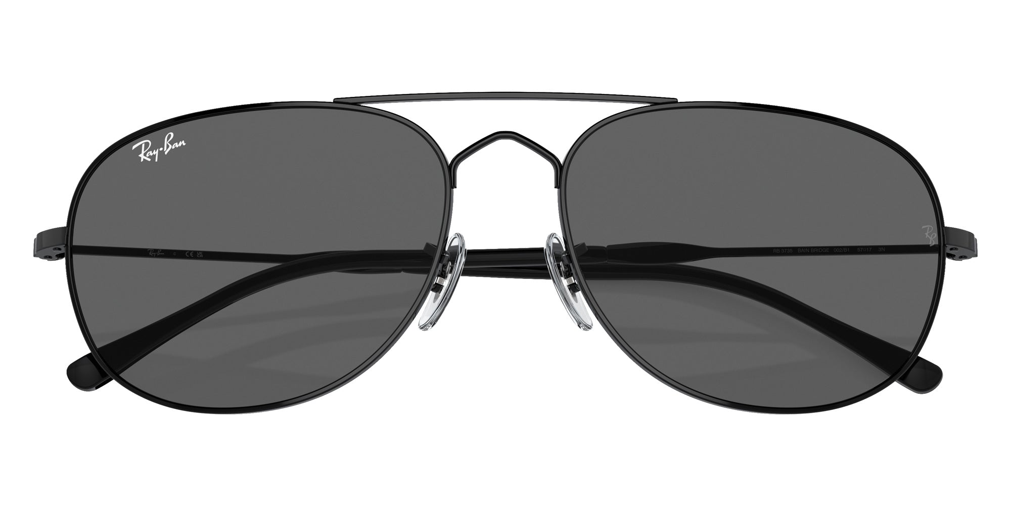 Ray-Ban RB3735 Bain Bridge 002/B1 57 - Black / Dark Gray #id:rb3735002b1_s:106125