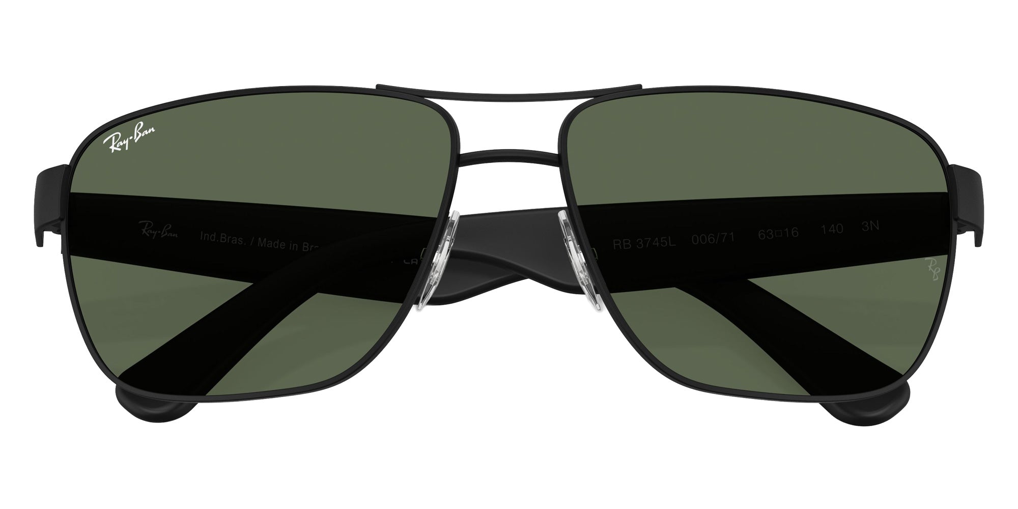 Ray-Ban RB3745L 006/71 63 - Matte Black / Dark Green #id:rb3745l00671_s:100125