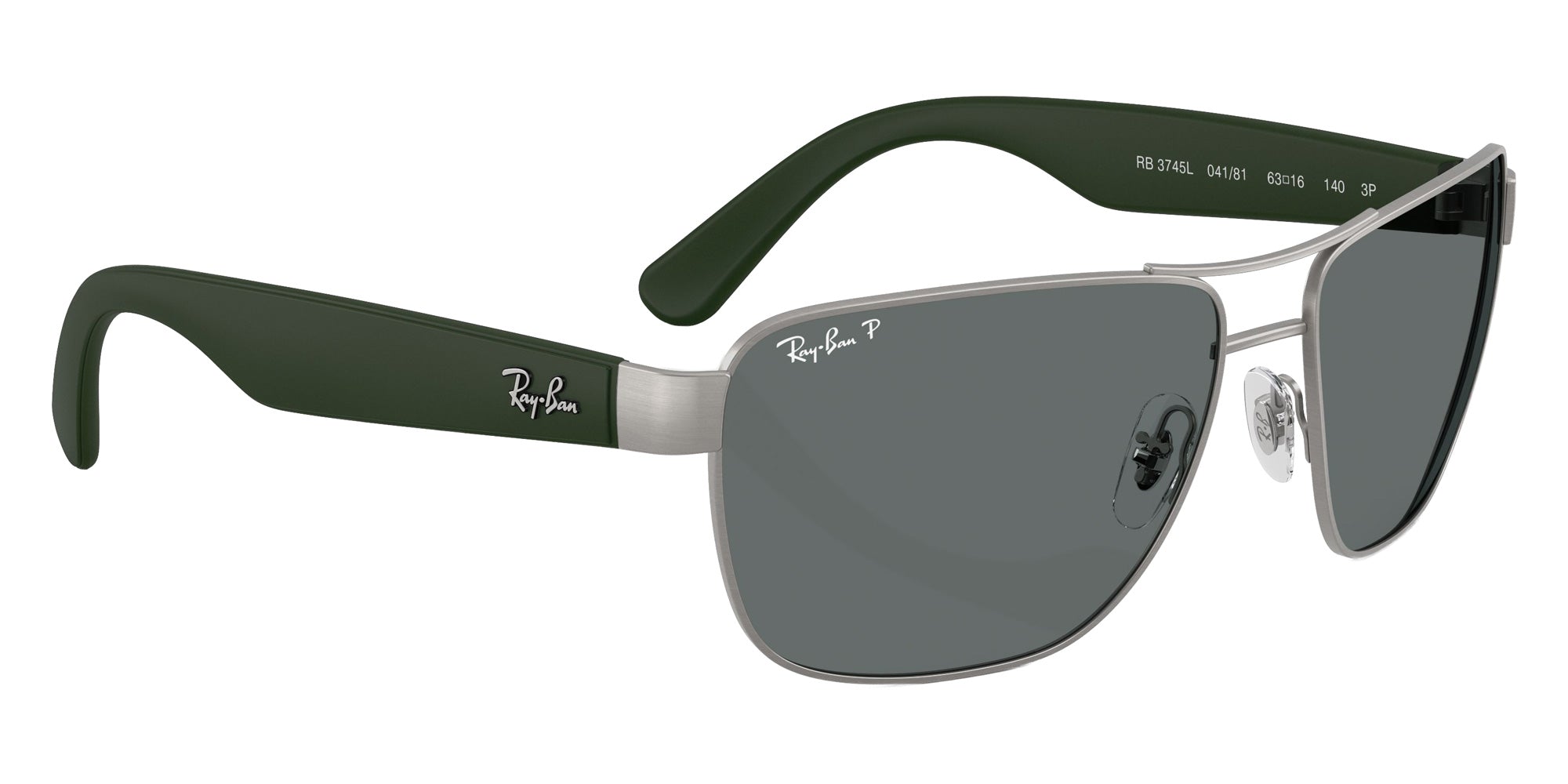 Ray-Ban RB3745L 041/81 63 - Brushed Gunmetal / Dark Gray Polarized #id:rb3745l04181_s:104120