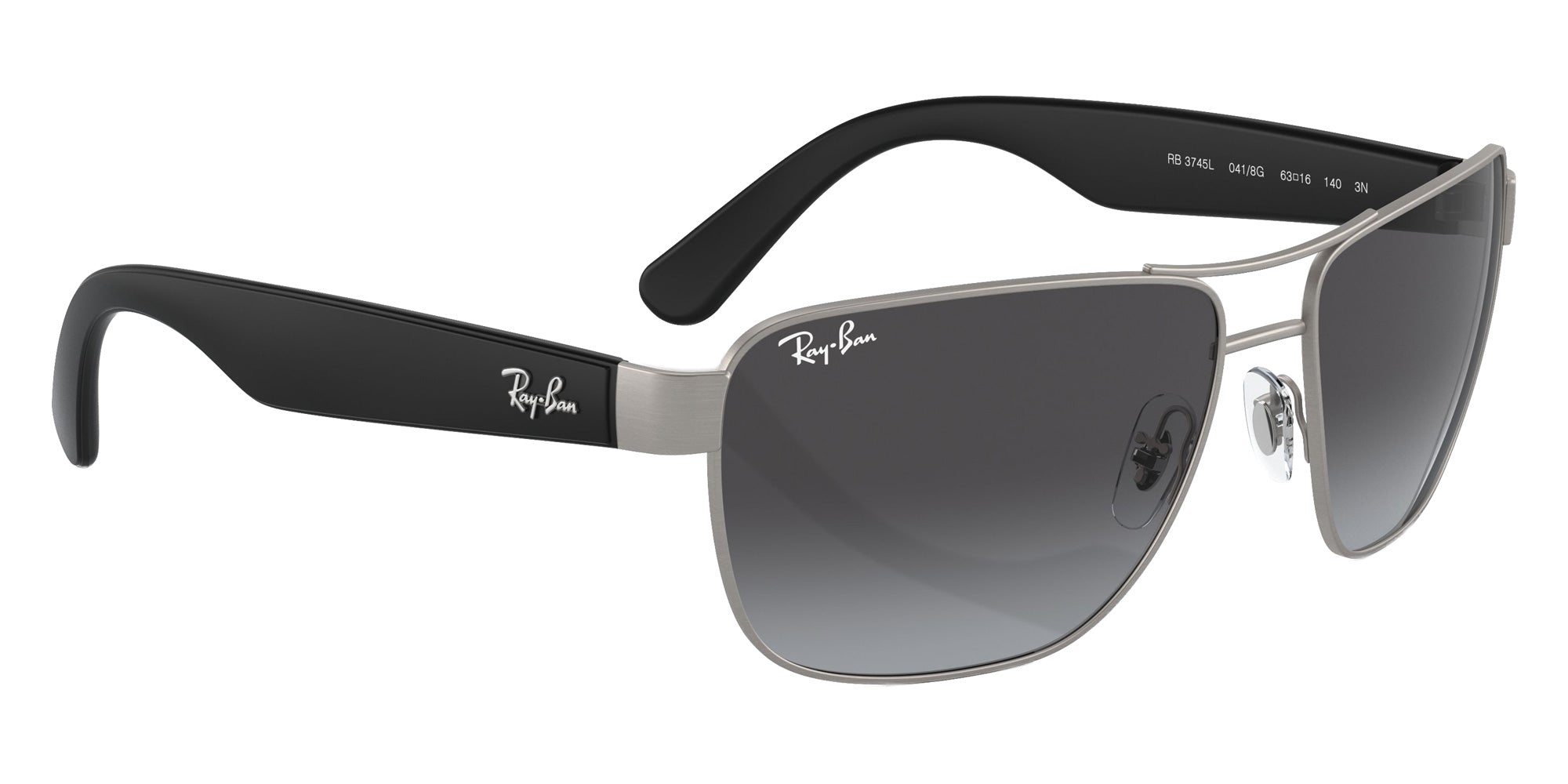 Ray-Ban RB3745L 041/8G 63 - Brushed Gunmetal / Gray #id:rb3745l0418g_s:106120