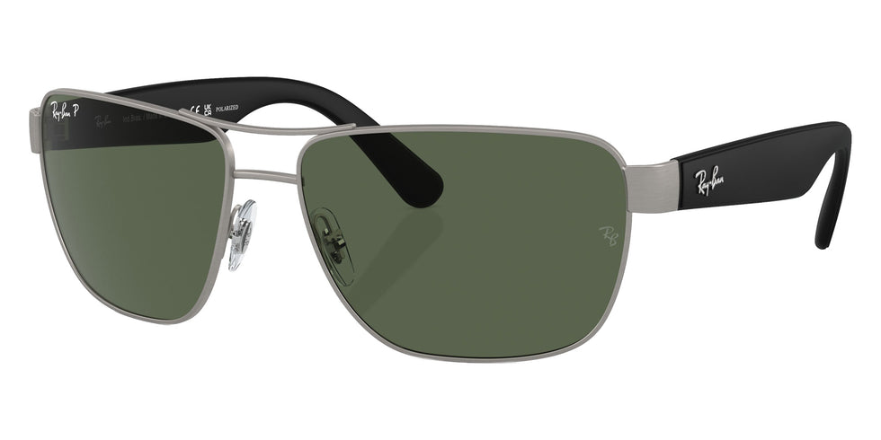 Ray-Ban RB3745L 041/9A 63 - Brushed Gunmetal / Dark Green Polarized #id:rb3745l0419a_s:108105