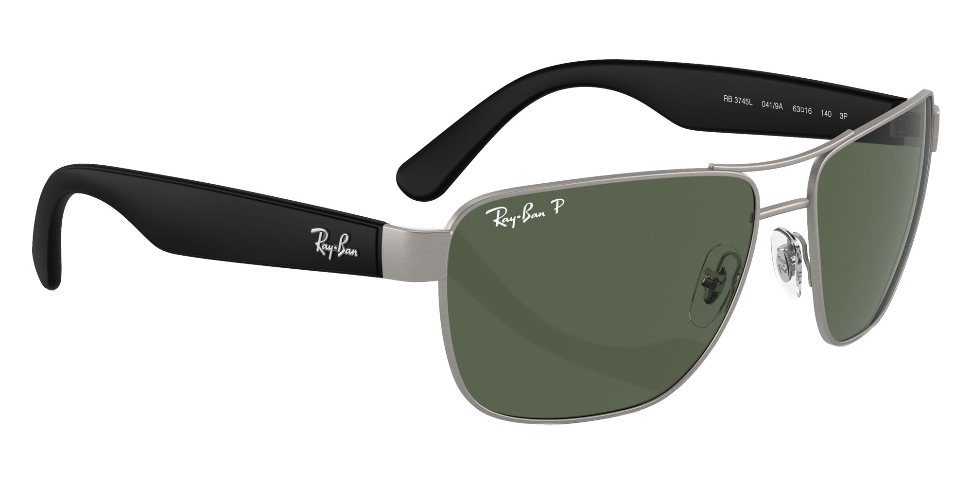 Ray-Ban RB3745L 041/9A 63 - Brushed Gunmetal / Dark Green Polarized #id:rb3745l0419a_s:108120