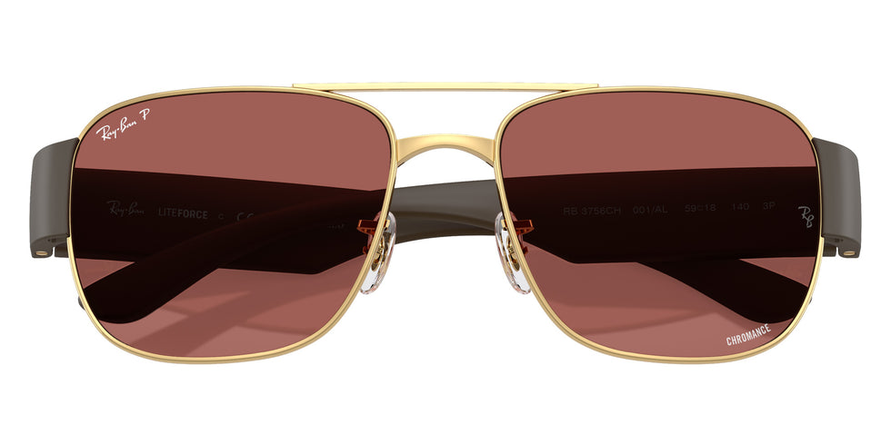 Ray-Ban RB3756CH Chromance 001/AL 59 - Arista Gold / Wine Polarized #id:rb3756ch001al_s:100125