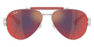 Ray-Ban RB3762M Scuderia Ferrari F1256P 58 - Silver / Dark Gray Mirrored Blue/Red #id:rb3762mf1256p_s:106100