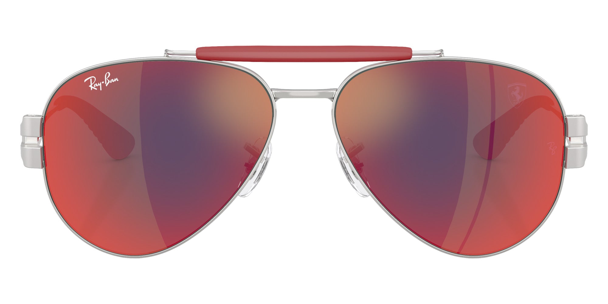 Ray-Ban RB3762M Scuderia Ferrari F1256P 58 - Silver / Dark Gray Mirrored Blue/Red #id:rb3762mf1256p_s:106100