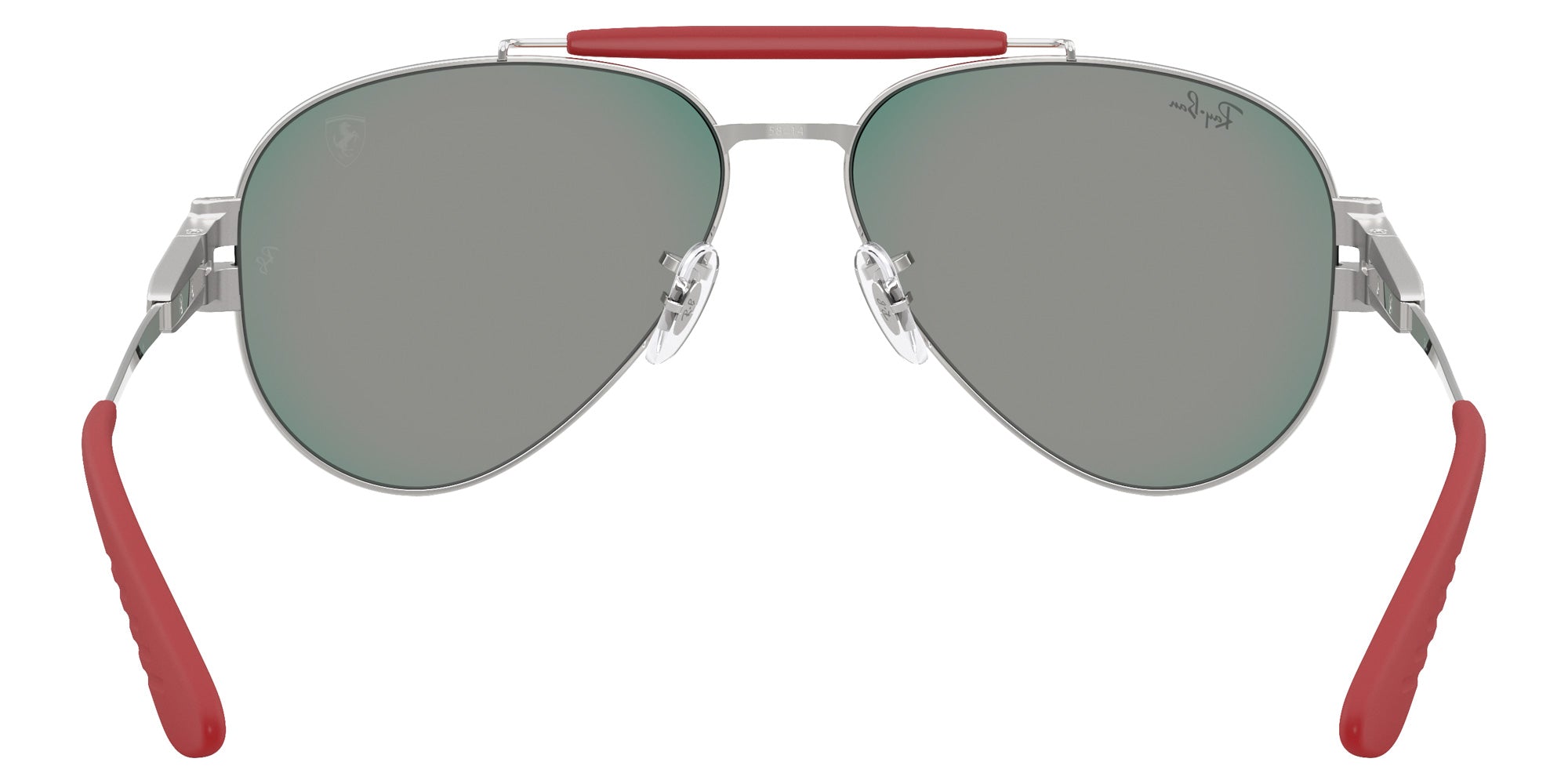 Ray-Ban RB3762M Scuderia Ferrari F1256P 58 - Silver / Dark Gray Mirrored Blue/Red #id:rb3762mf1256p_s:106115