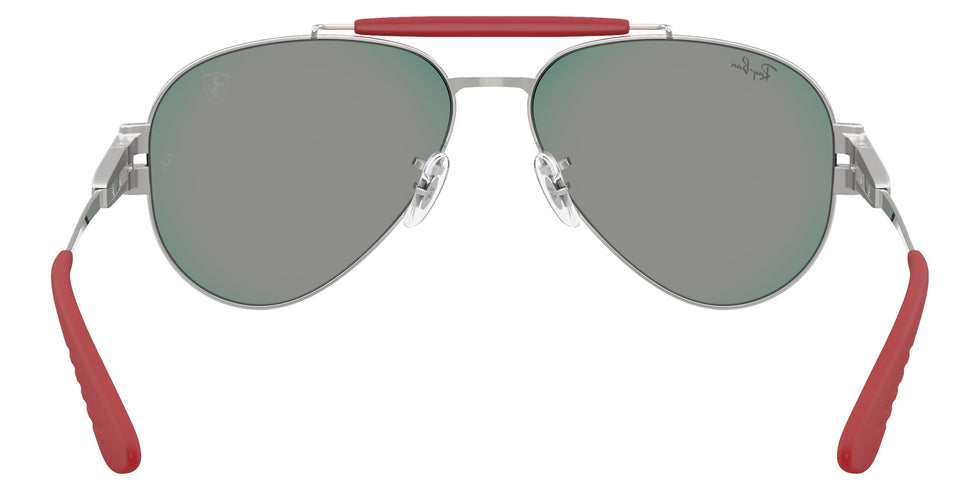 Ray-Ban RB3762M Scuderia Ferrari F1256P 58 - Silver / Dark Gray Mirrored Blue/Red #id:rb3762mf1256p_s:106115
