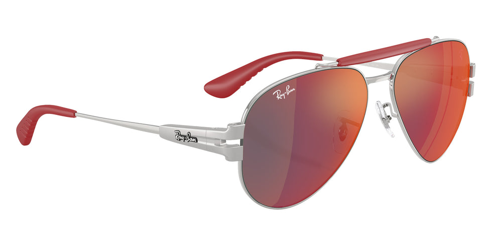Ray-Ban RB3762M Scuderia Ferrari F1256P 58 - Silver / Dark Gray Mirrored Blue/Red #id:rb3762mf1256p_s:106120