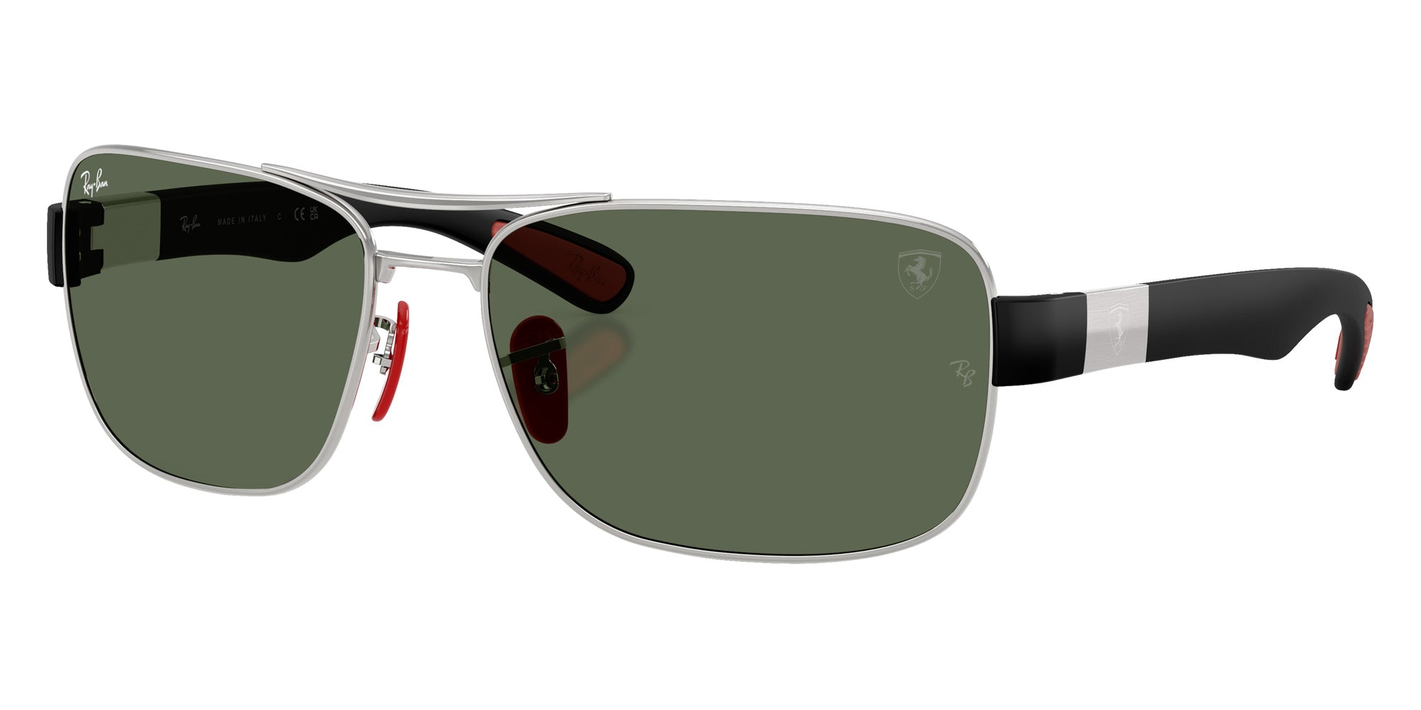 Ray-Ban RB3763M Scuderia Ferrari F03171 64 - Silver / Dark Green #id:rb3763mf03171_s:102105