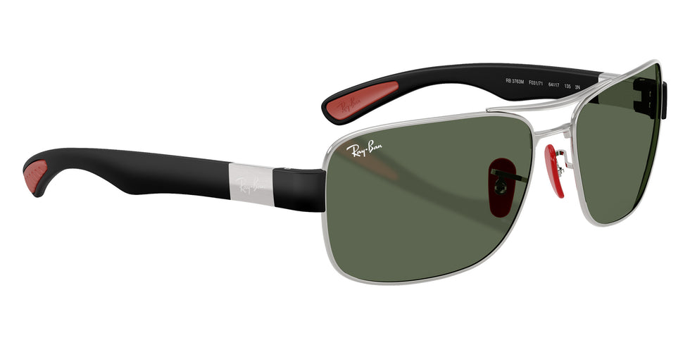 Ray-Ban RB3763M Scuderia Ferrari F03171 64 - Silver / Dark Green #id:rb3763mf03171_s:102120