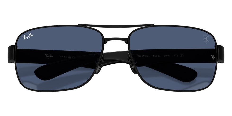 Ray-Ban RB3763M Scuderia Ferrari F11980 64 - Matte Black / Dark Blue #id:rb3763mf11980_s:104125