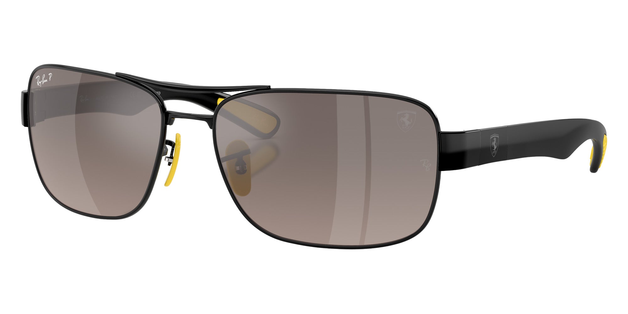 Ray-Ban RB3763M Scuderia Ferrari Chromance F1205J 64 - Black / Gray Mir Gray Gradient Polarized Mirrored #id:rb3763mf1205j_s:100105