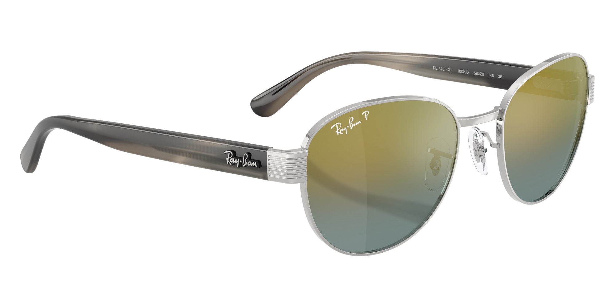 Ray-Ban RB3766CH Chromance 003/J0 54 - Silver / Gradient Gold Mirrored Polarized #id:rb3766ch003j0_s:104120