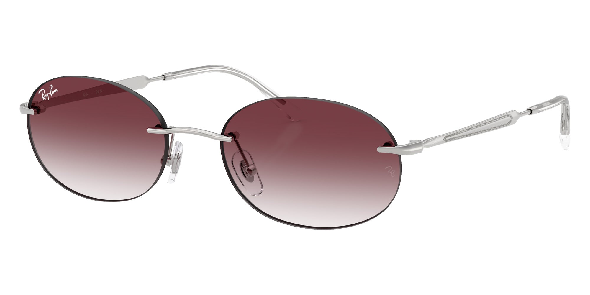 Ray-Ban RB3767 003/8H 54 - Silver / Clear Gradient Dark Violet #id:rb37670038h_s:108105