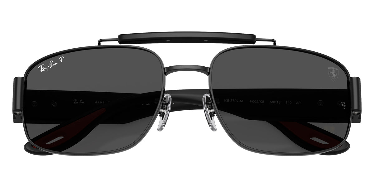 Ray-Ban RB3797M Scuderia Ferrari Collection F002K8 58 - Matte Black / Dark Gray Contrast Polarized+ #id:rb3797mf002k8_s:100125