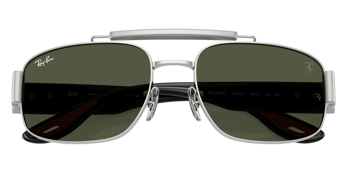 Ray-Ban RB3797M Scuderia Ferrari Collection F03131 58 - Silver / Green #id:rb3797mf03131_s:102125