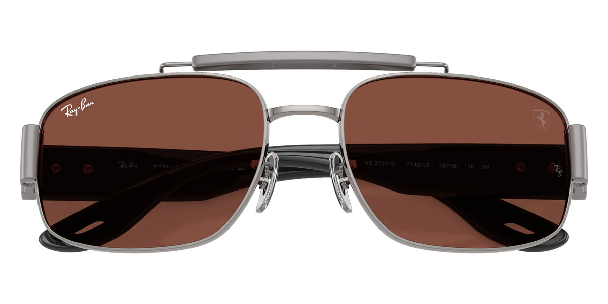Ray-Ban RB3797M Scuderia Ferrari Collection F142C5 58 - Gunmetal / Red #id:rb3797mf142c5_s:108125