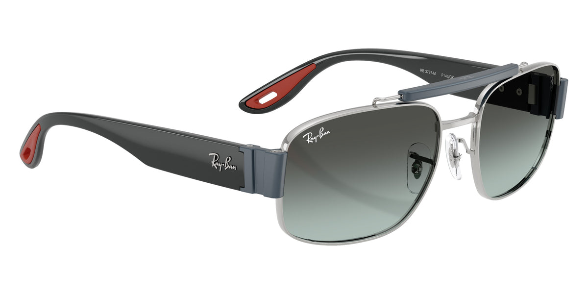 Ray-Ban RB3797M Scuderia Ferrari Collection F143GK 58 - Silver / Blue Vintage Gradient Black #id:rb3797mf143gk_s:110120