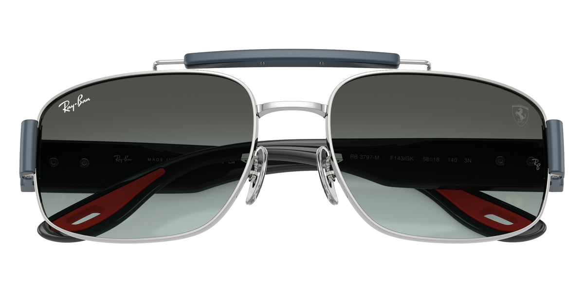 Ray-Ban RB3797M Scuderia Ferrari Collection F143GK 58 - Silver / Blue Vintage Gradient Black #id:rb3797mf143gk_s:110125
