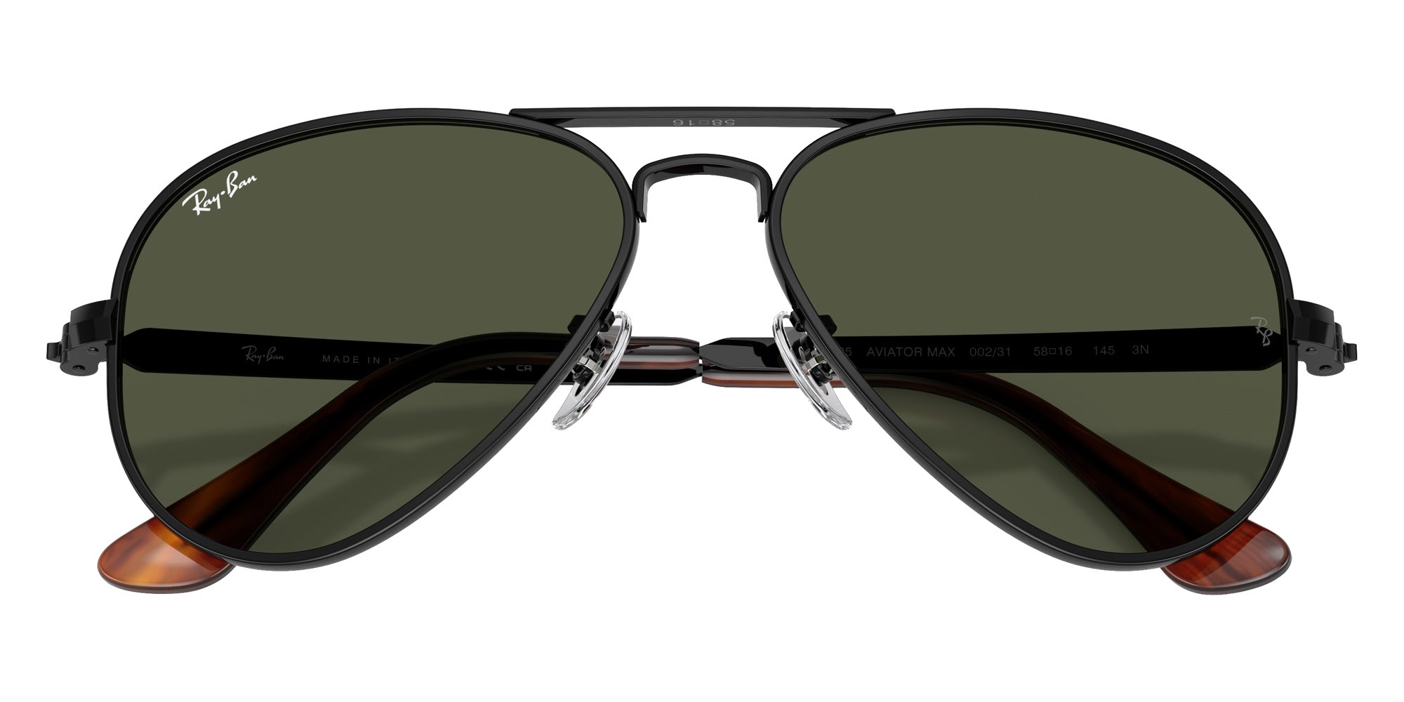 Ray-Ban RB3925 Aviator Max 002/31 58 - Black / Green #id:rb392500231_s:112125