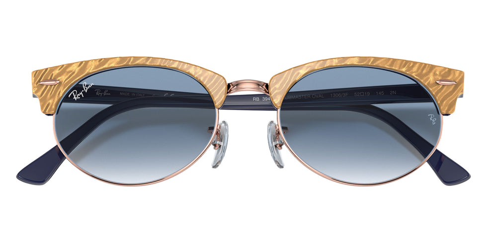 Ray-Ban RB3946 Clubmaster Oval 13063F 52 - Beige / Light Blue Gradient #id:rb394613063f_s:100125