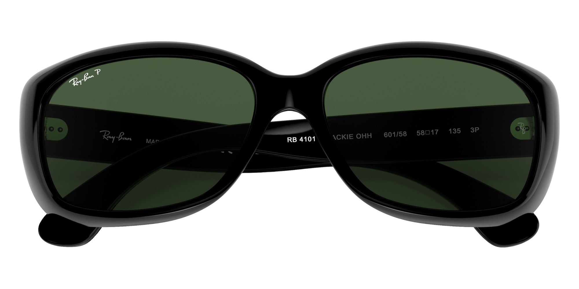Ray-Ban RB4101 Jackie Ohh 601/58 58 - Black / G-15 Green Polarized #id:rb410160158_s:100125