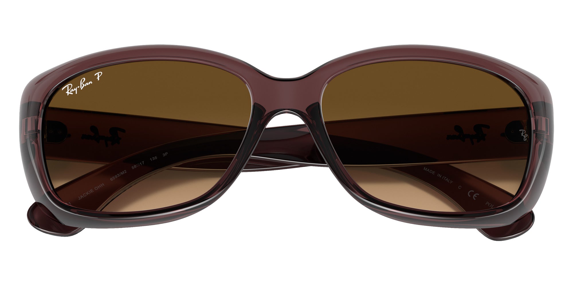 Ray-Ban RB4101 Jackie Ohh Transparent 6593M2 58 - Transparent Dark Brown / Brown Gradient Polarized #id:rb41016593m2_s:100125