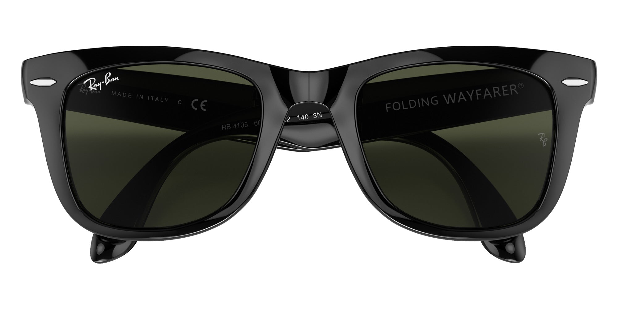 Ray-Ban RB4105 Wayfarer Folding Classic 601 50 - Black / G-15 Green #id:rb4105601_s:100125