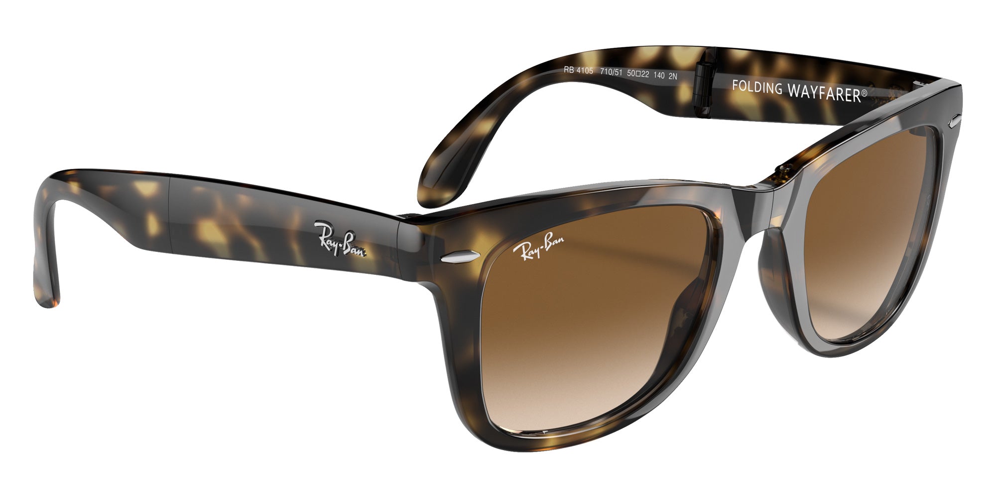 Ray-Ban RB4105 Wayfarer Folding Classic 710/51 50 - Light Havana / Light Brown Gradient #id:rb410571051_s:112120