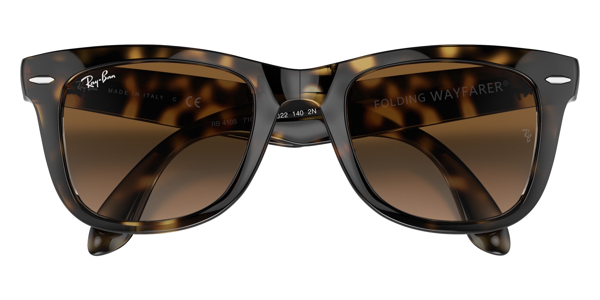 Ray-Ban RB4105 Wayfarer Folding Classic 710/51 50 - Light Havana / Light Brown Gradient #id:rb410571051_s:112125