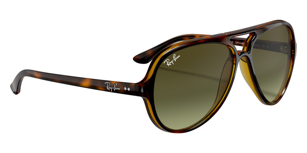 Ray-Ban RB4125 Cats 5000 Classic 710/A6 59 - Light Havana / Green Gradient #id:rb4125710a6_s:102120