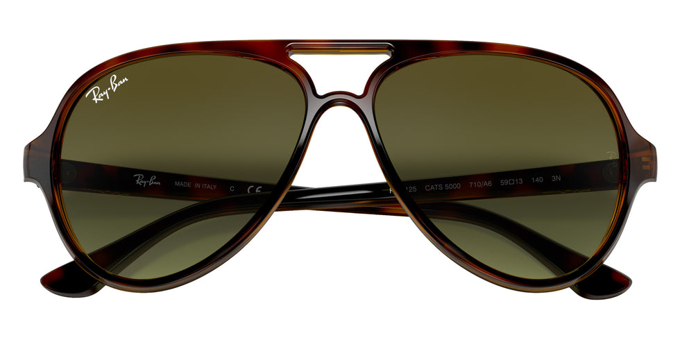 Ray-Ban RB4125 Cats 5000 Classic 710/A6 59 - Light Havana / Green Gradient #id:rb4125710a6_s:102125