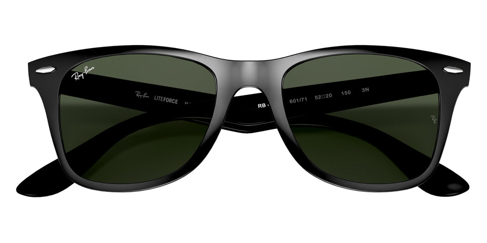 Ray-Ban RB4195 Wayfarer Liteforce 601/71 52 - Black / Green Classic #id:rb419560171_s:100125