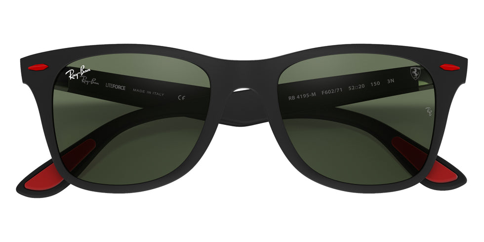 Ray-Ban RB4195M Scuderia Ferrari F60271 52 - Black / Green Classic #id:rb4195mf60271_s:100125