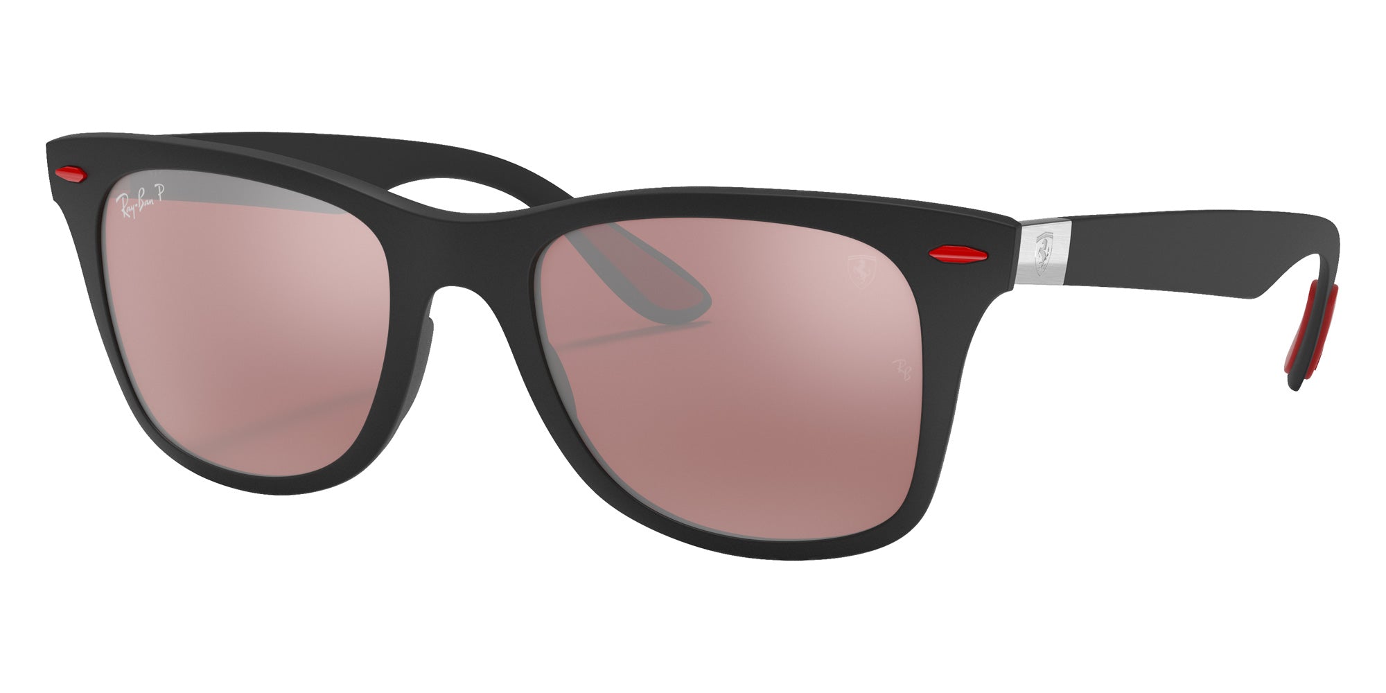 Ray-Ban RB4195M Scuderia Ferrari F602H2 52 - Black / Purple Mirrored Silver Polarized #id:rb4195mf602h2_s:102105