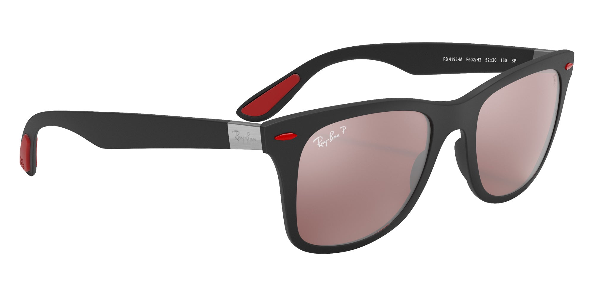 Ray-Ban RB4195M Scuderia Ferrari F602H2 52 - Black / Purple Mirrored Silver Polarized #id:rb4195mf602h2_s:102120