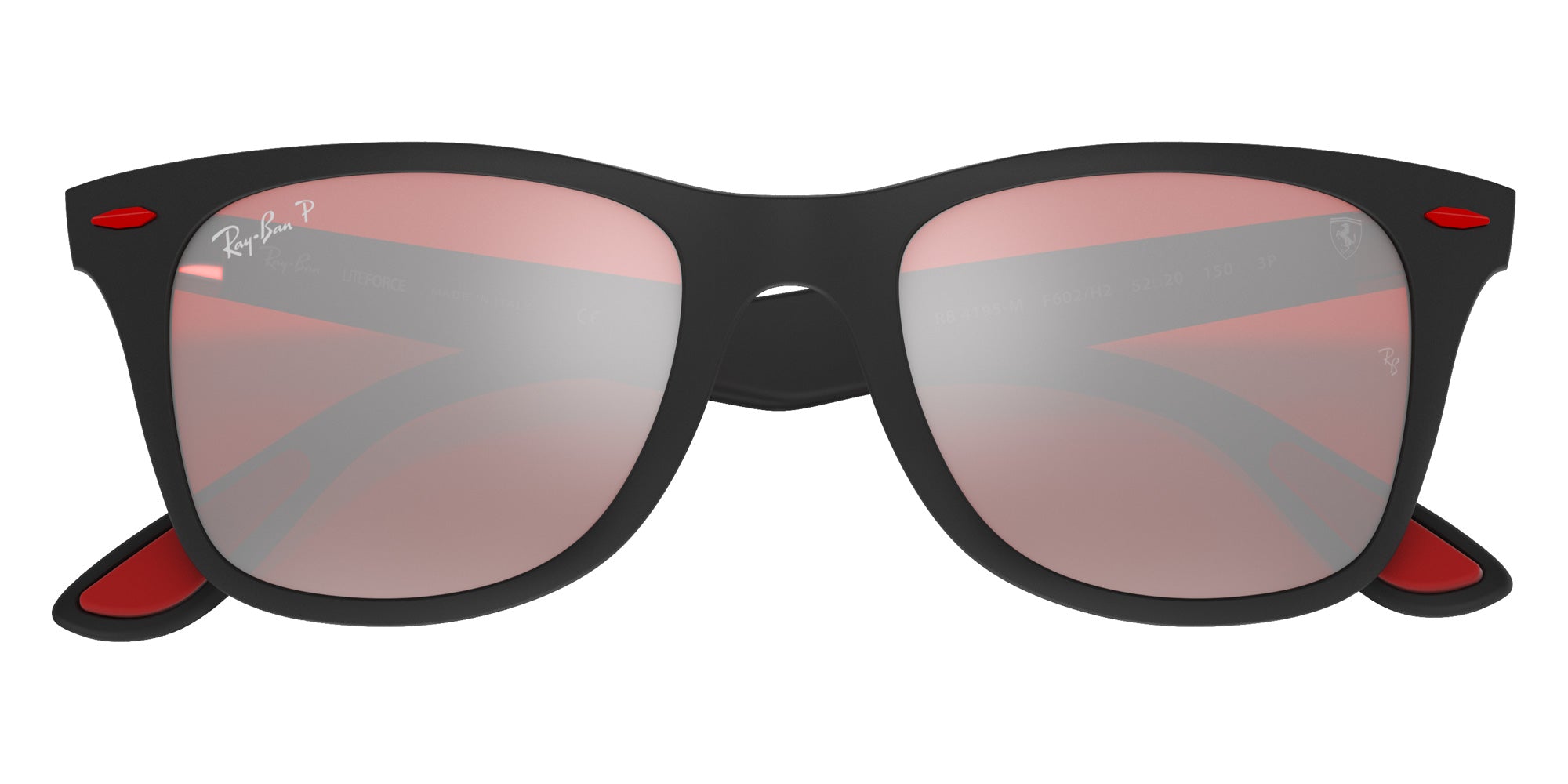 Ray-Ban RB4195M Scuderia Ferrari F602H2 52 - Black / Purple Mirrored Silver Polarized #id:rb4195mf602h2_s:102125