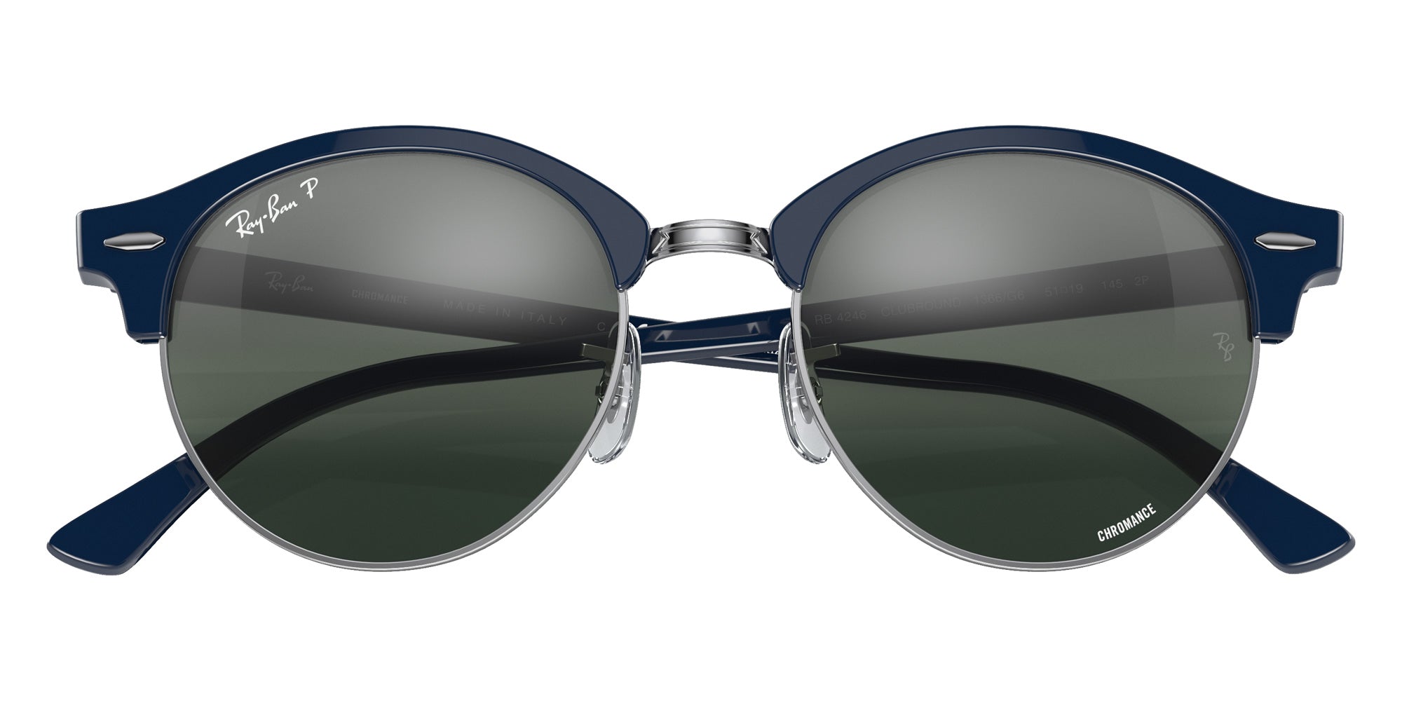 Ray-Ban RB4246 Clubround 1366G6 51 - Blue on Silver #id:rb42461366g6_s:100120