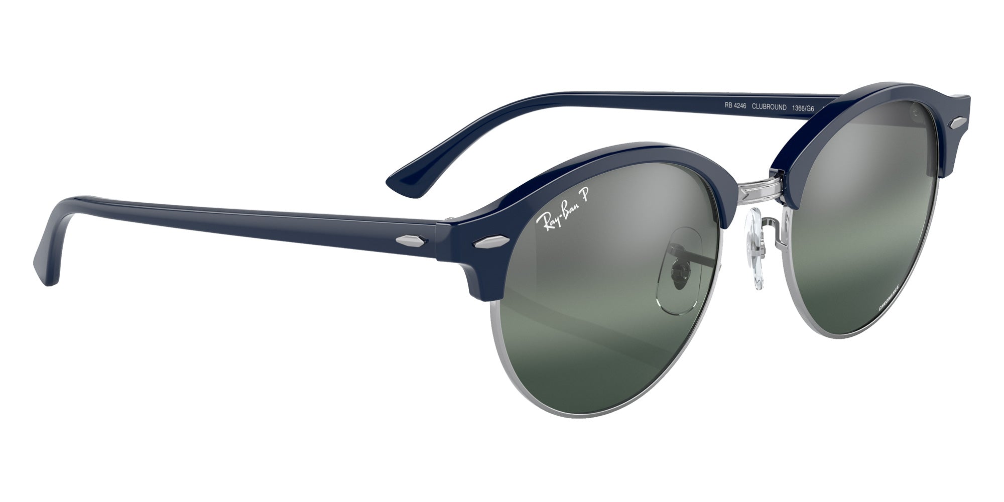 Ray-Ban RB4246 Clubround 1366G6 51 - Blue on Silver #id:rb42461366g6_s:100125