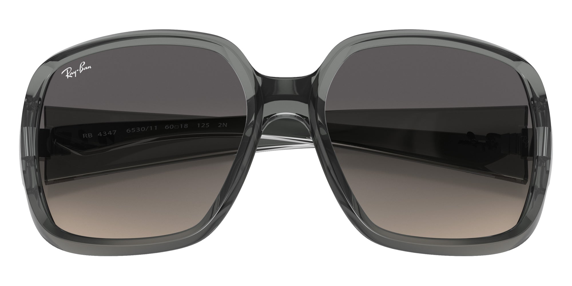 Ray-Ban RB4347 653011 60 - Transparent Light Gray / Dark Gray Gradient #id:rb4347653011_s:100125
