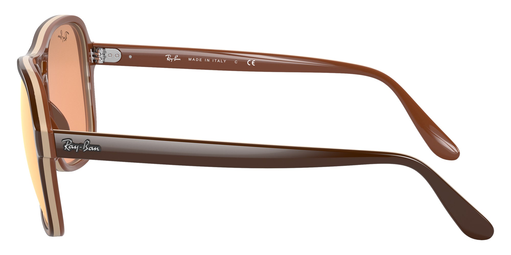 Ray-Ban RB4356 State Side Mirror Evolve 6547B4 58 - Dark Brown / Photo Orange Mirrored Gold #id:rb43566547b4_s:100110