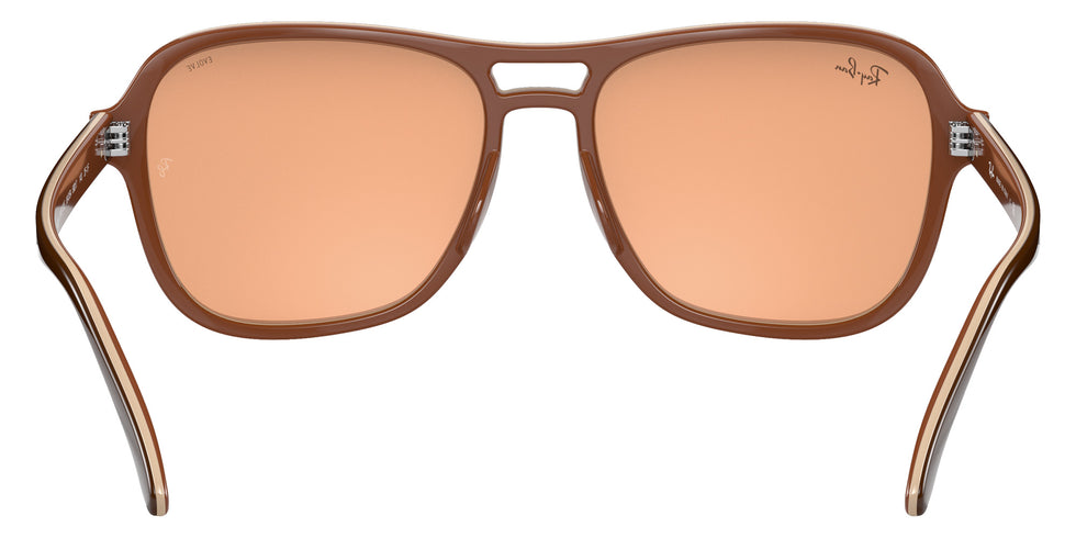Ray-Ban RB4356 State Side Mirror Evolve 6547B4 58 - Dark Brown / Photo Orange Mirrored Gold #id:rb43566547b4_s:100115