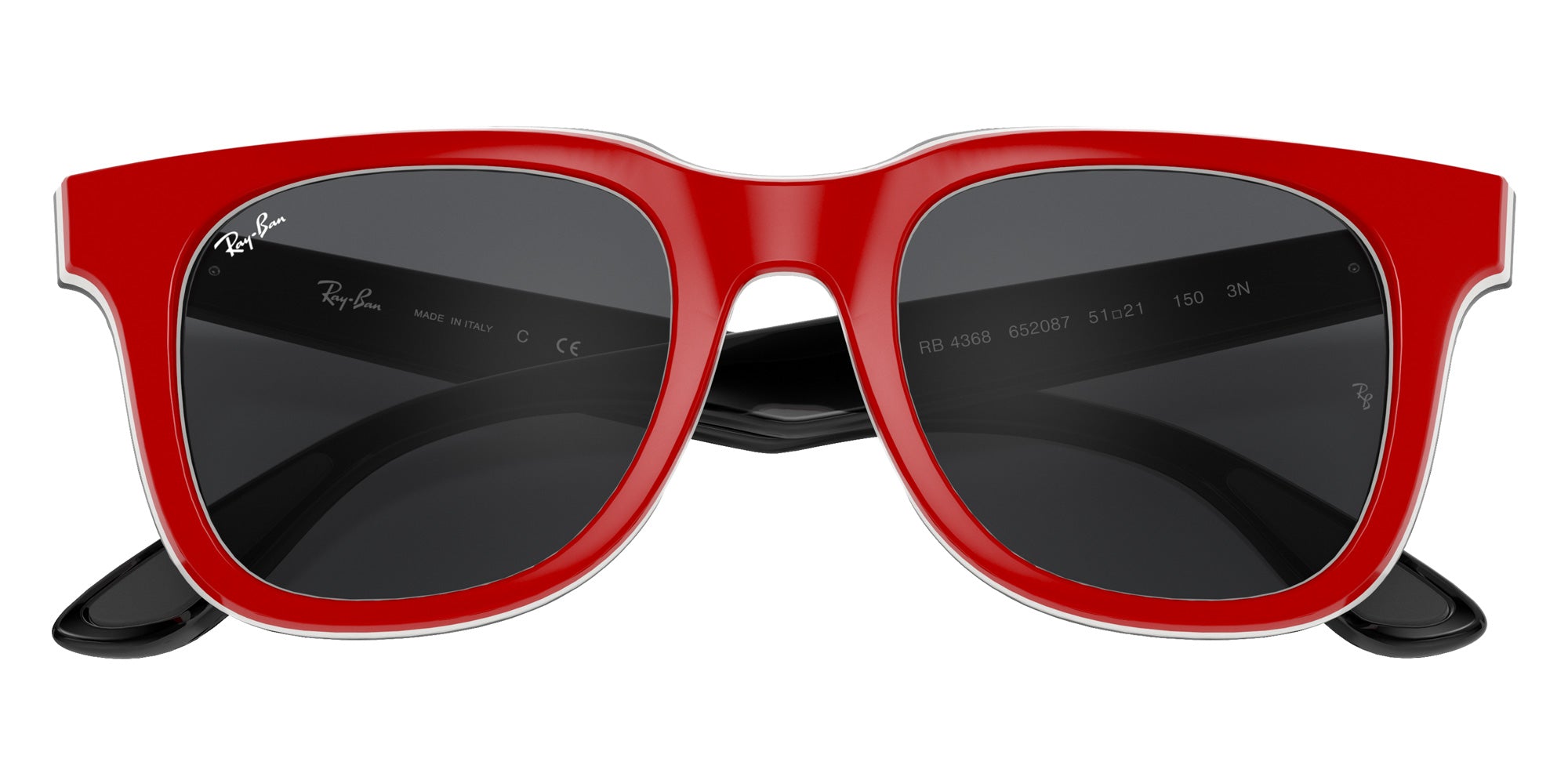 Ray-Ban RB4368 652087 51 - Red / Gray Classic #id:rb4368652087_s:100125